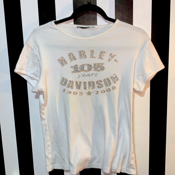 Harley-Davidson Tops - 2008 100 Years Of Harley-Davidson Woman’s Tee Shirt Size Medium